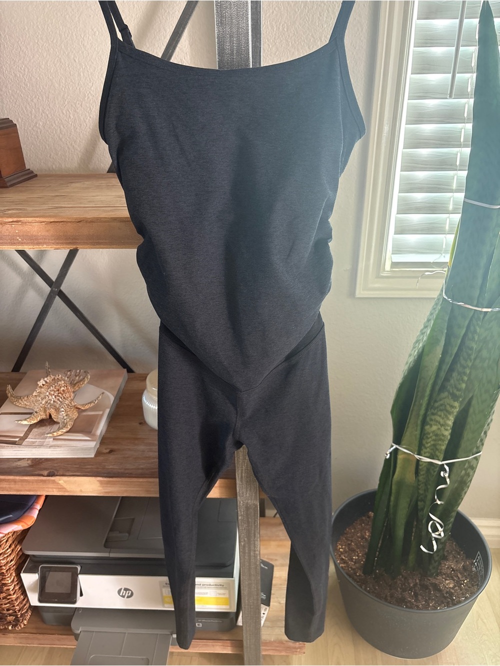 Beyond Yoga Beyond the Bump Uplevel Maternity Jumpsuit Sz S